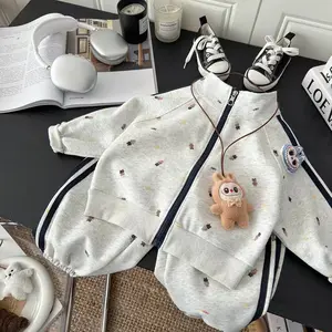 Children's Autumn 2026 New Suit Western Style Boys' Celebrant Sports Casual Two-Piece Girls' Cartoon Worsted Jacket Sweatpants