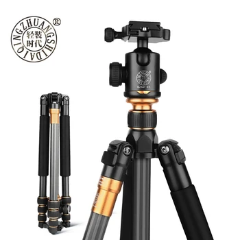 QZSD Q999C Portable Detachable Changeable Traveling Tripod Monopod Carbon Fiber Ball Head for SLR Camera DSLR Camcorder product image
