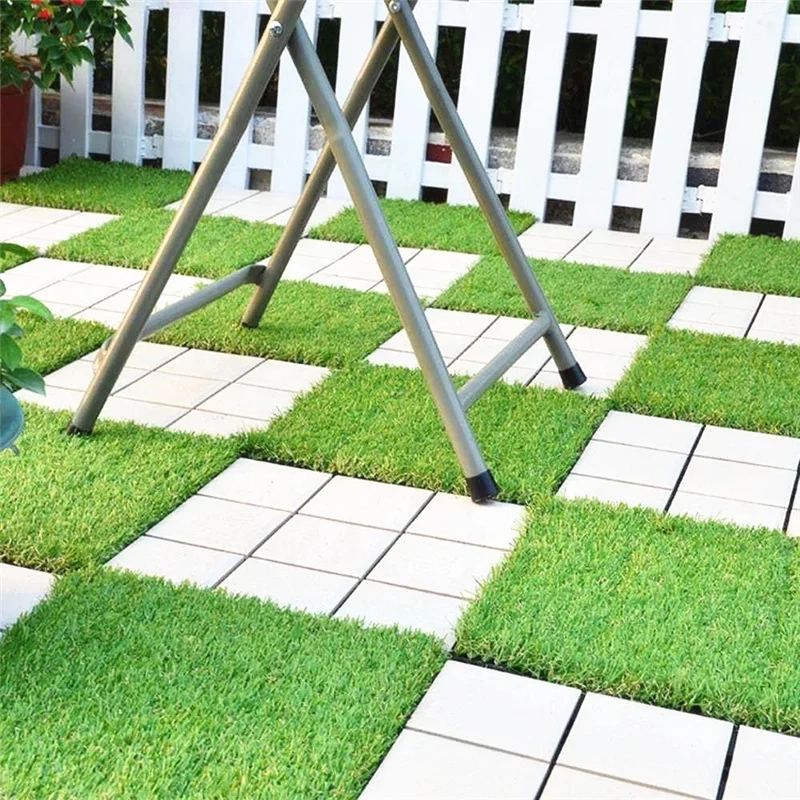 UNI  Garden Floor Design Artificial Grass Deck Tiles