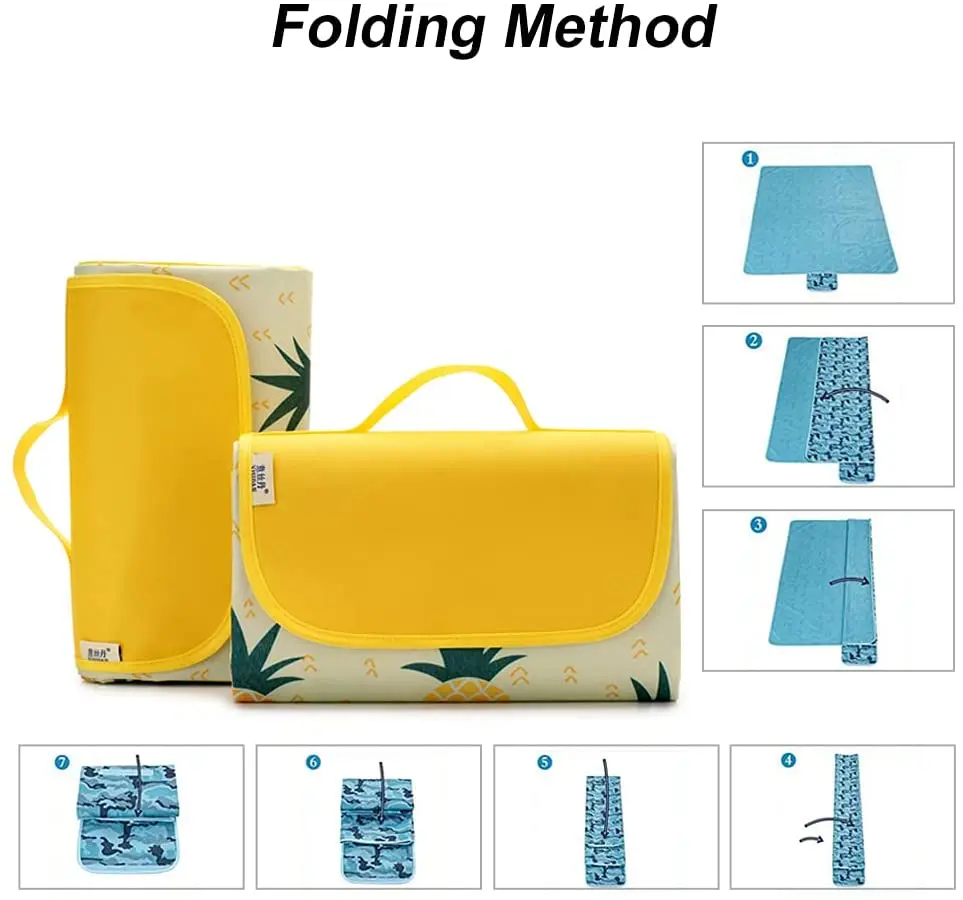 Portable Foldable Camping Mat: Waterproof, Sandproof, Eco-friendly Reusable For Picnics And Beach_voghion.com