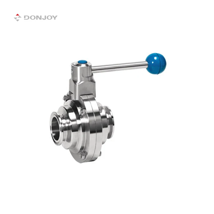 DONJOY stainless steel 304/316L 2 pieces butterfly type ball valve with pull handle