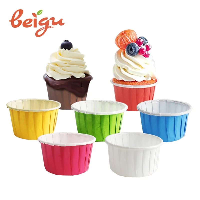 Custom Printed Greaseproof Cake Decorating Paper Baking Solid Color Cupcake Wrapper Liners