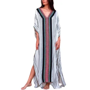 Wholesale New National Style Positioning Printing Holiday Gown Sunscreen Shirt Fashion Dress