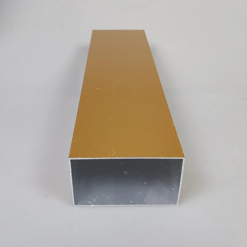 Railing Square Natural Aluminium Extrusion Tubing Extrude Colorful Wood Finish Tube Outdoor Aluminum Profile Pipe