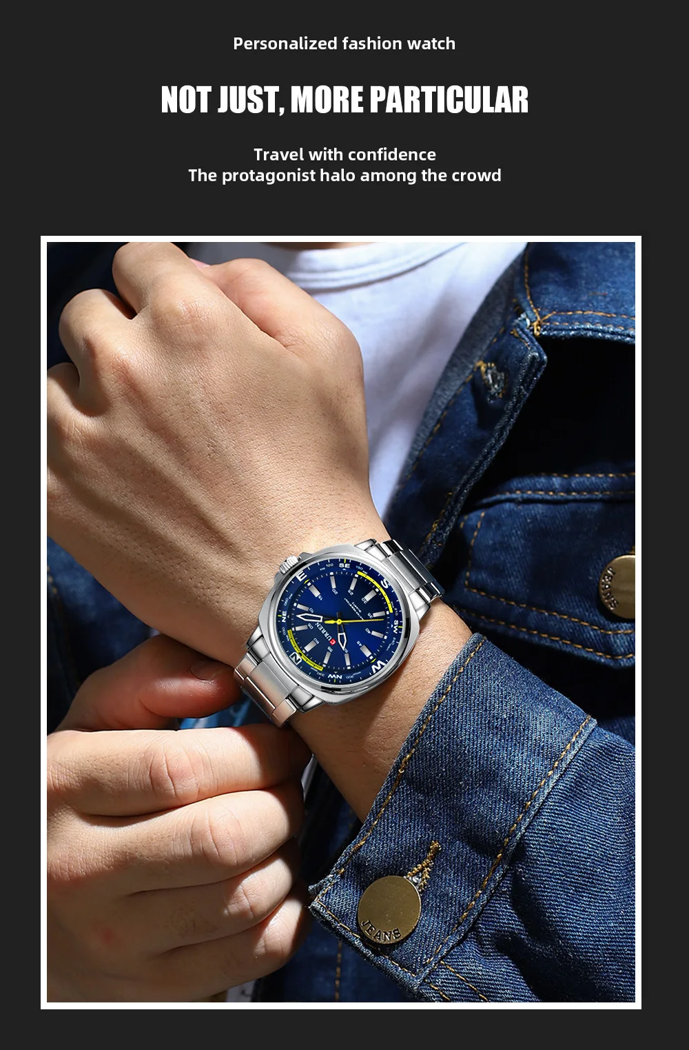 waterproof luminous men watch