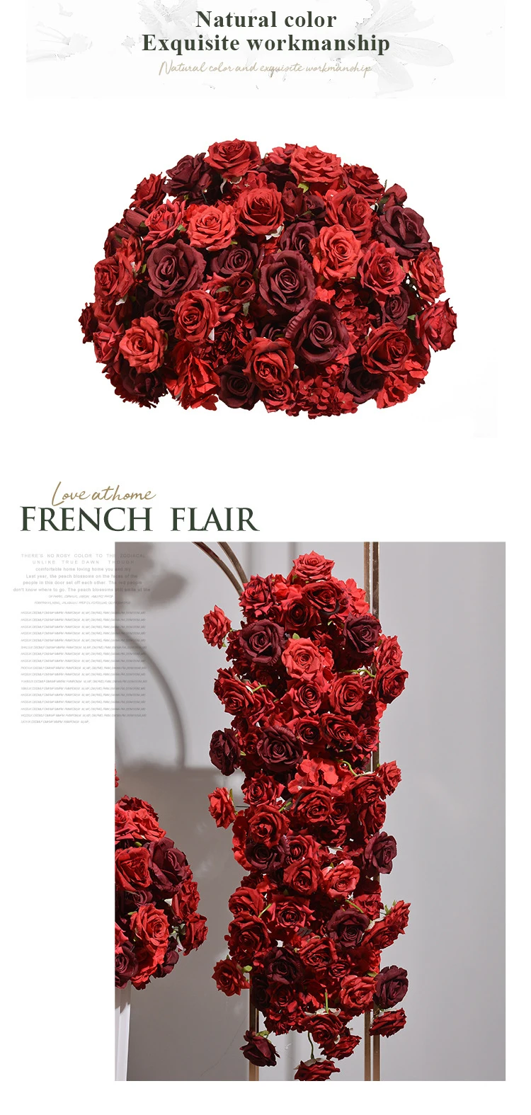 Wholesale Decor Silk Wedding Arch Flower Arrangement Supplies Real