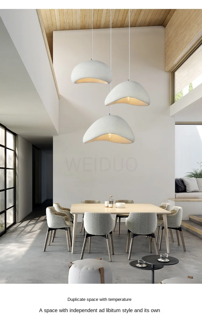Japanese Wabi Sabi Pendant Lamp - Modern Indoor Chandelier, Adjustable ...