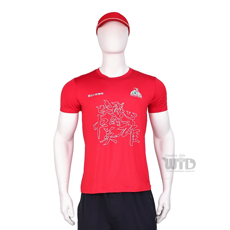 Regata Leve Unissex Personalizada em Malha Vermelha Secagem Rápida Respirável para Treino de Maratona Fitness Roupa de Calor Camisetas Promocionais