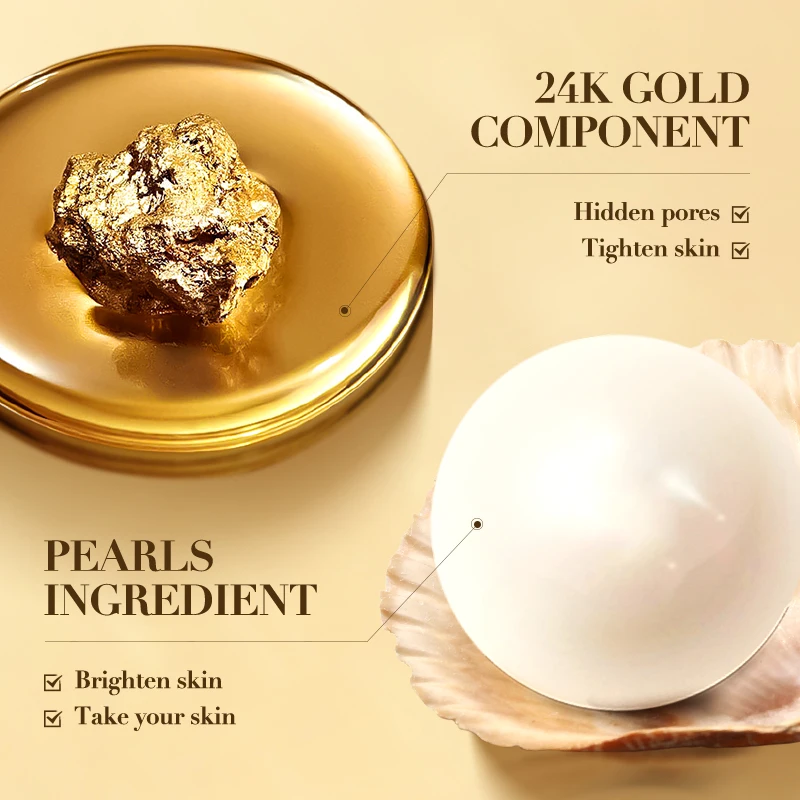 SADOER 24K Gold Pearl Collagen Serum - Anti-Wrinkle Moisturizer