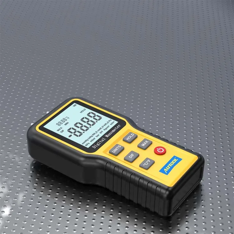 AUTOOL Digital Manometer Test Dual Input Differential Manometer Air Pressure Meter HVAC Gas Pressure Tester