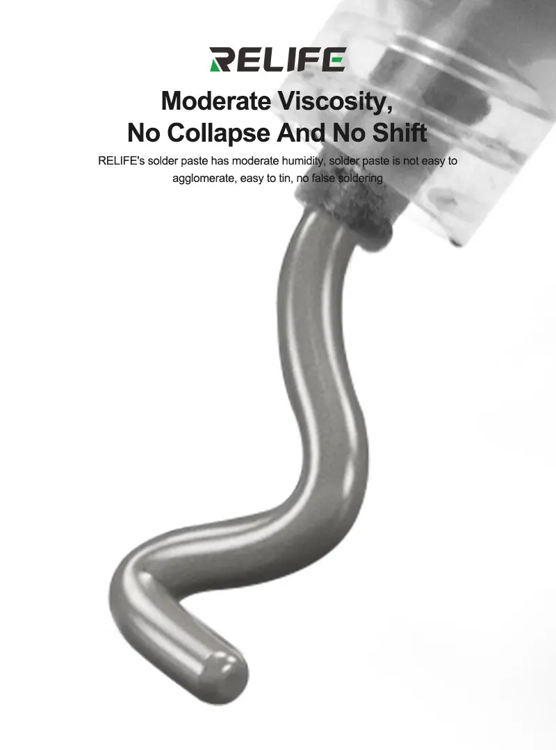 RELIFE HW21S Pâte à souder à l'argent contenant du plomb/seringue 10CC / 183 ℃