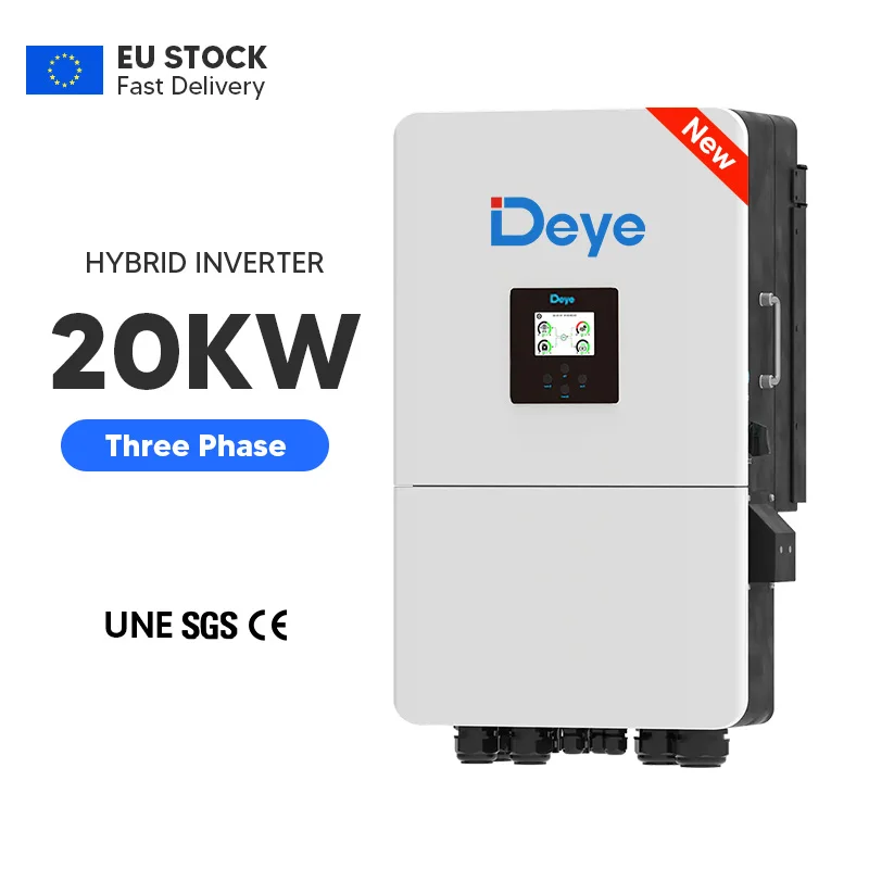 EU-varasto Hybridinvertteri 6kw - 20kw Aurinkosähköjärjestelmä Kotivarasto Kolmivaiheinen matalajännite Deye-invertterille IP65-suojaus