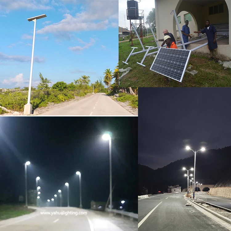 6000K Aluminum Alloy Solar Led Street Light With Ip65 Waterproof Rating