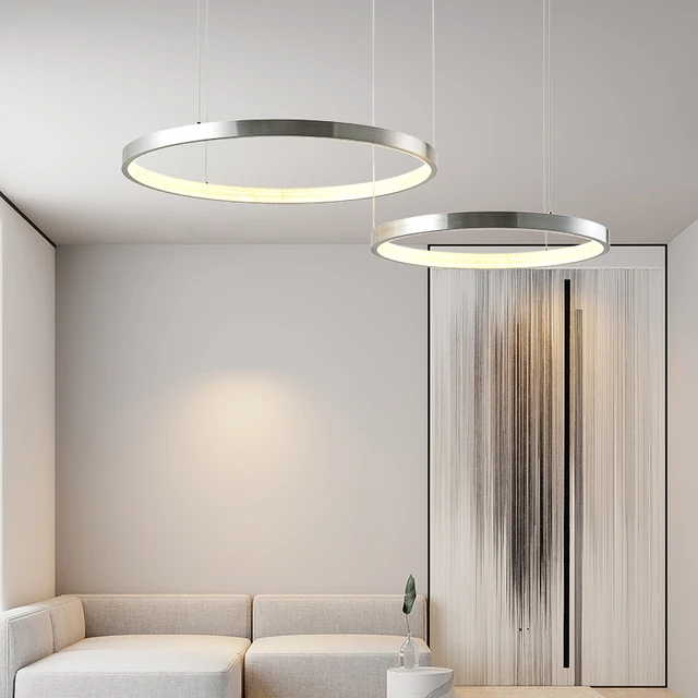 Modern Nordic Minimalist Ring Suspension Lights Luxury Bauhaus Style Bedroom Dining Living Room Chic Pendant Chandeliers