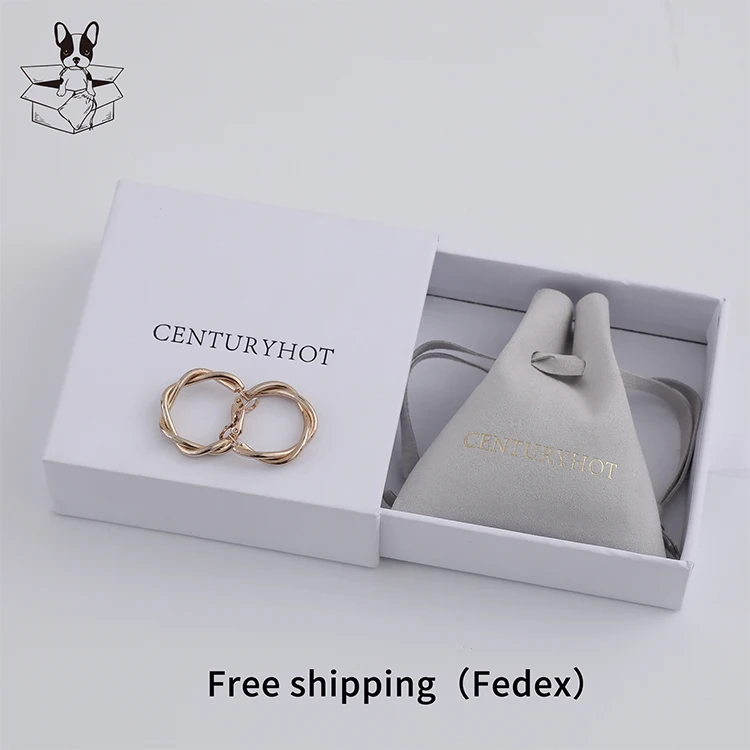 9*9cm Paper Sliding Jewelry Box With Pouch Personalized Jewelry Packaging Box Drawer Necklace