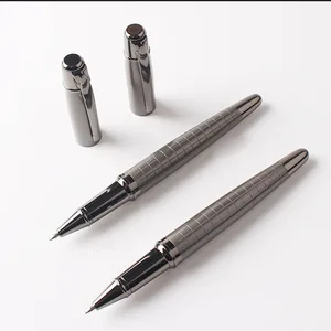Wholesale New Best Business Gray Gel Pen Metal With Custom Personal Logo Printed for Manufactures Office Gift