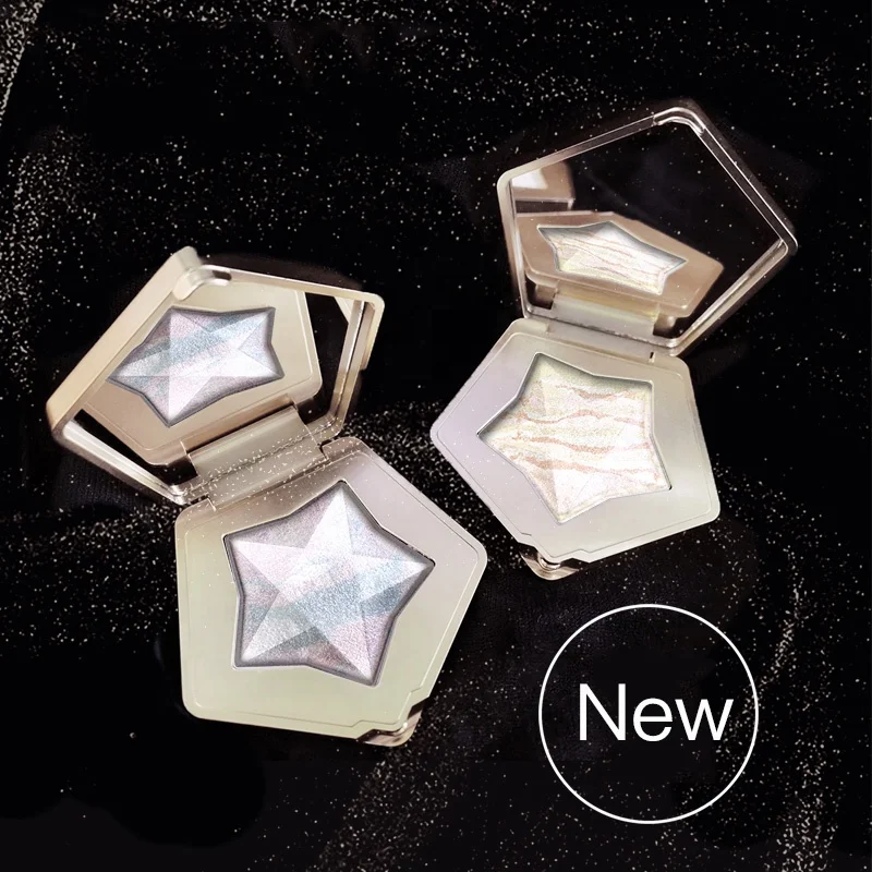 Высококачественный популярный продукт блестящий мерцающий бриллиантовый хайлайтер в форме звезды палитра