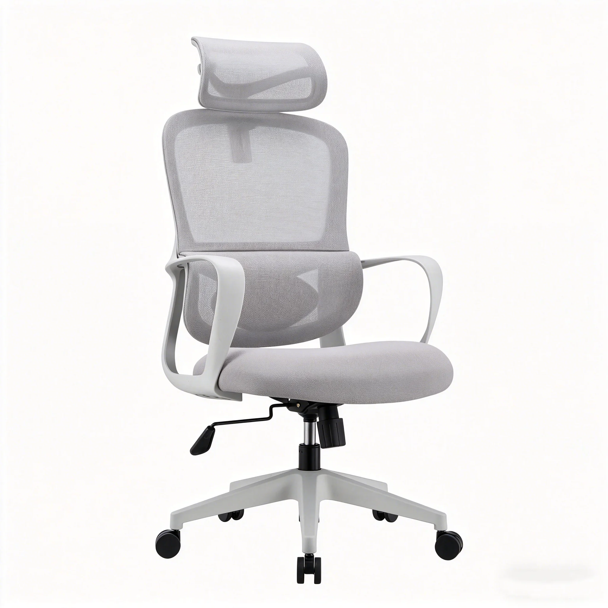 Nieuw ontwerp van een ergonomische kantoorstoel met gaasstructuur, hoge rugleuning en verstelbare stoel voor management- en directiefuncties, kantoorstoelen