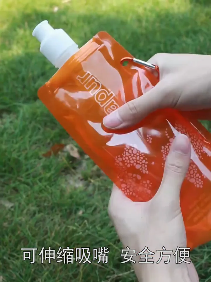 Stock Bpa Free Disposable Drinking Water Plastic Bag Portable Foldable Water Bottle 450ml Water