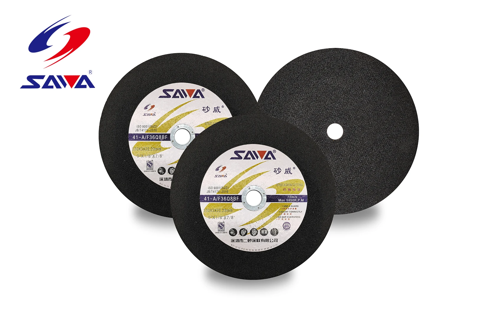 Fast Cut 230x3x22.23mm 9inch Sharp Abrasive Disc Cutting Wheel For Iron