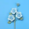 Snow Five3Head Barbie rose branch-Gradient blue