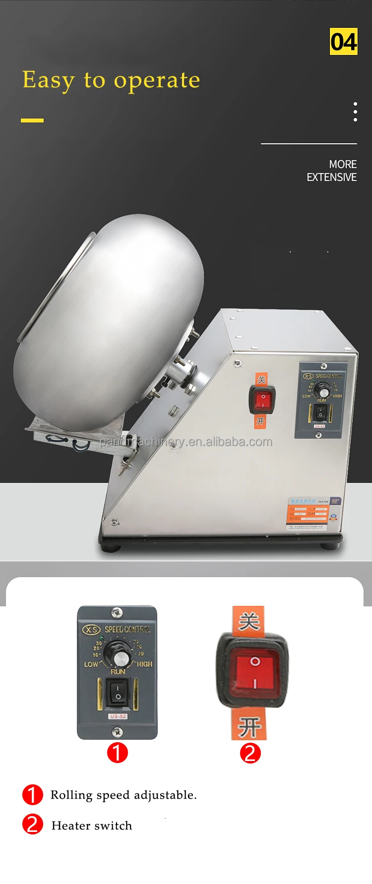 Small Peanut Chocolate Nut Coating Pan Machine - Image 2