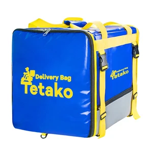 Custom Waterproof Restaurant Pizza Bike Cooler Backpack Food Thermal Insulated Delivery Bag with Letter Pattern