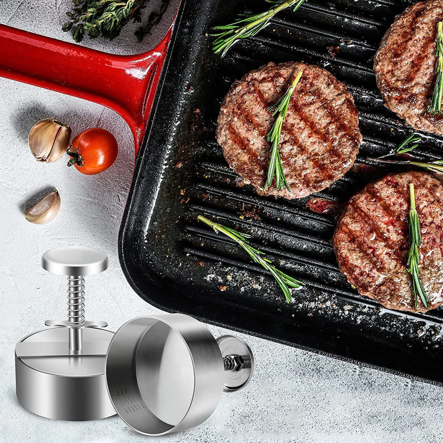 Smash Burger Press Professional Hamburger Meat Press Handcrafted Heavy  Stainless Steel Kitchen Tool the Smashtool 