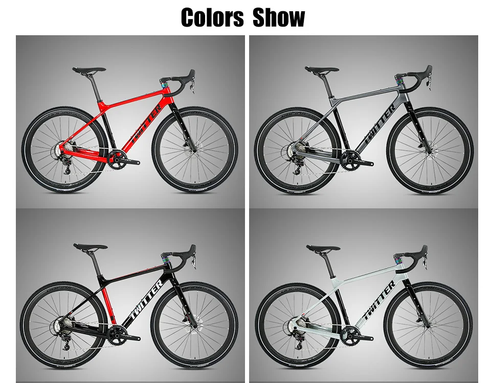 Twitter Gravel X Carbon Gravel Bike 700x40c Carbon Fiber Bicycle With