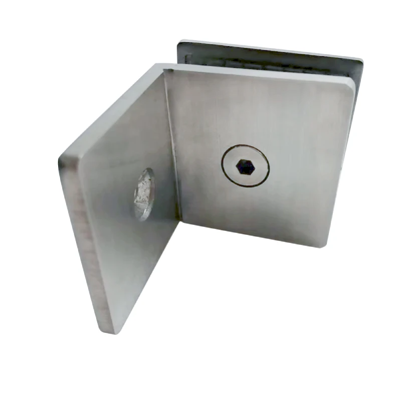 Kensharp Wall to Glass 90 Degree L Type Glass Connectors Shower Glass Door Clamp
