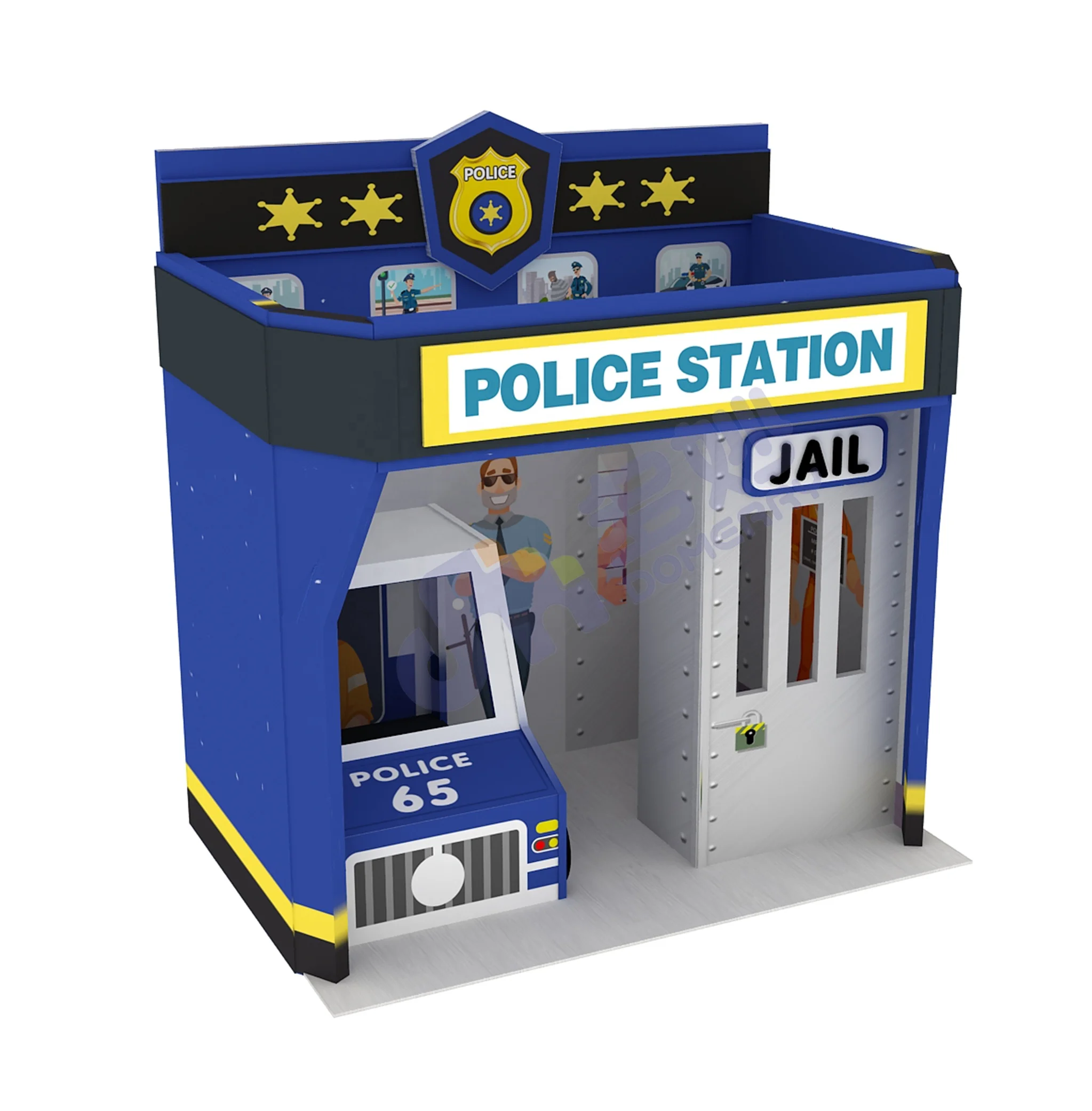 Ролевая игра врач полиция мира картонная деревянная мебель детский игровой домик для дома для продажи