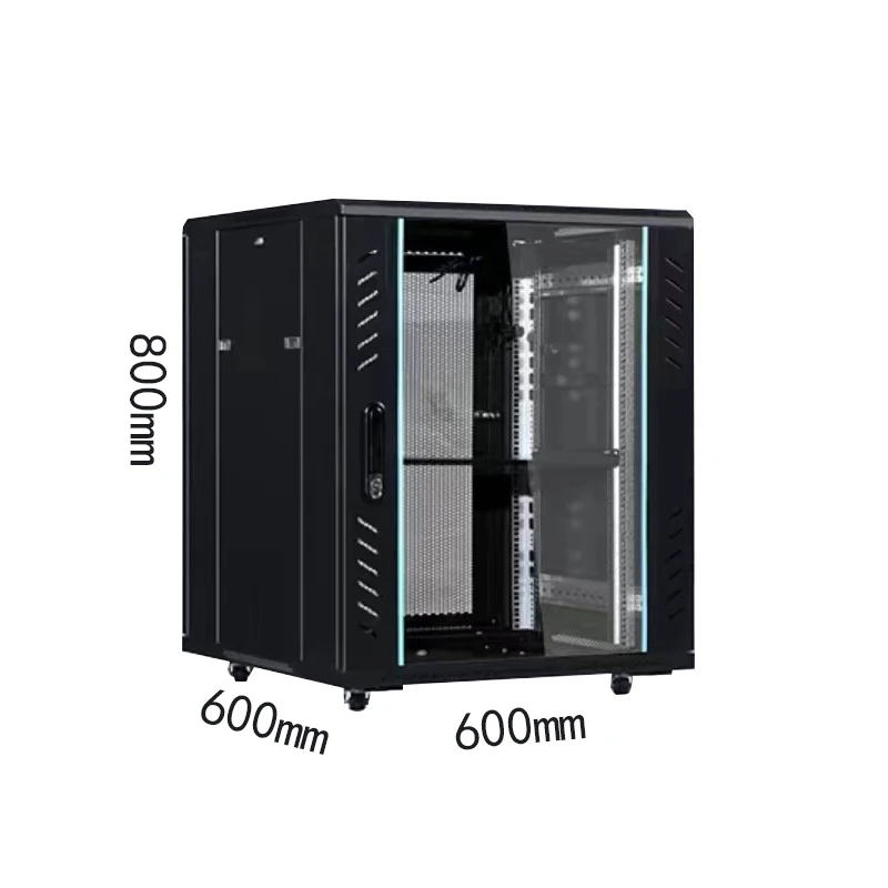 4U/6U/9U/12U/15U/18U Server Rack Case Customized Network Cabinet with Integrated Power Supply and Shelves