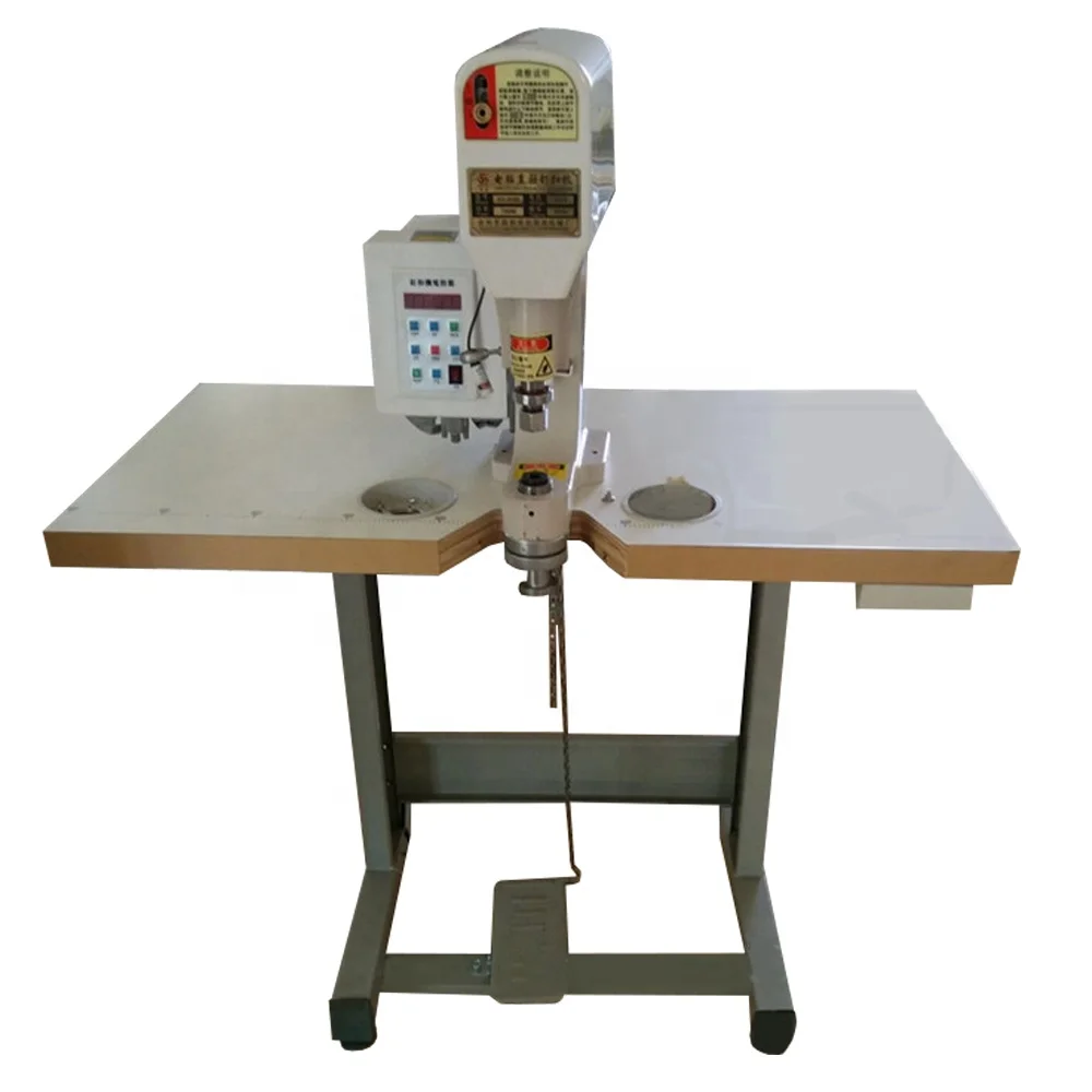 Automatic Curtain Eyelet Button Hole Punching Machine Pneumatic Shoe Eyelet Sewing Attaching Machine