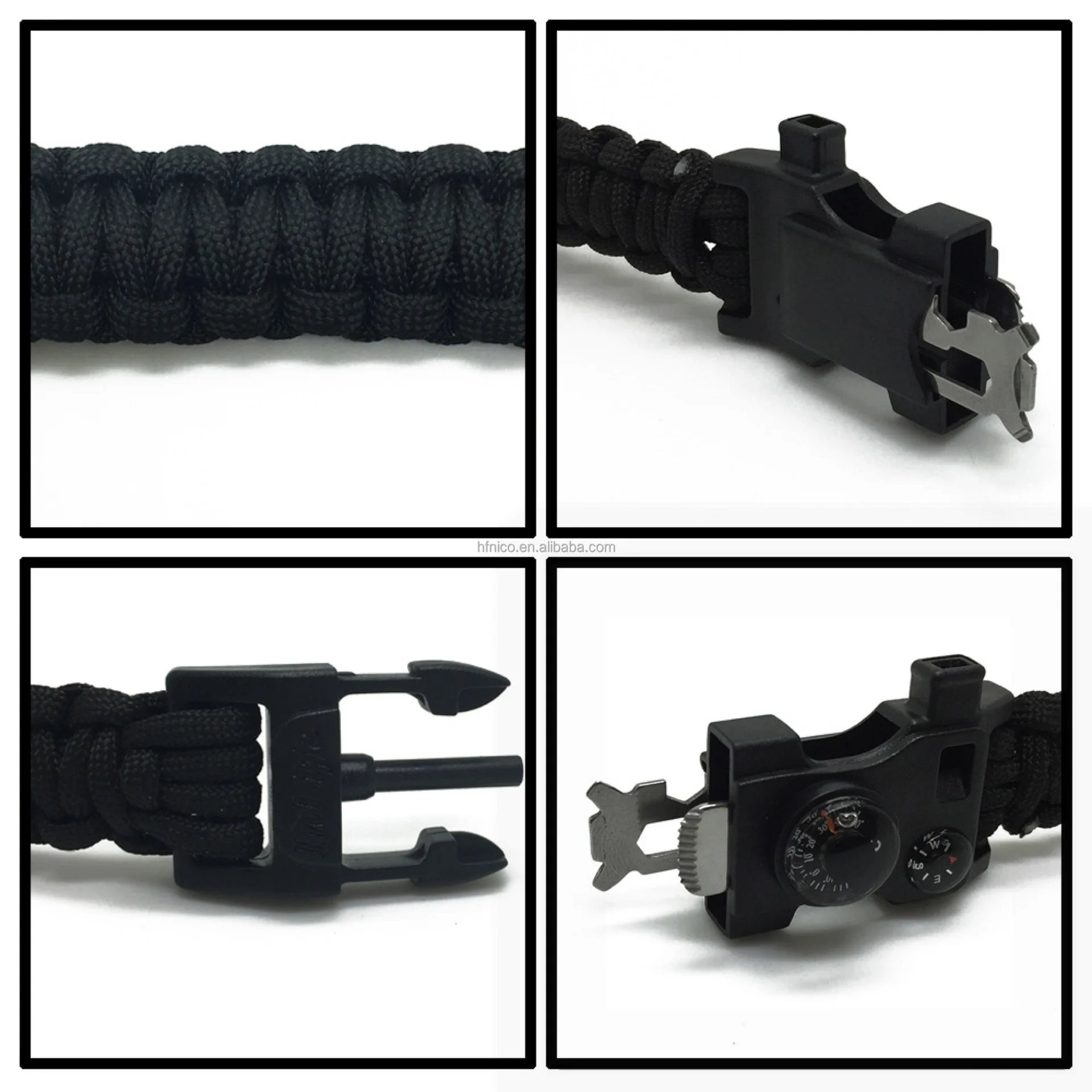 Different Types Of Colorful Rainbow Outdoor Paracord Buckle 550 Paracord Rope Woven Bracelets