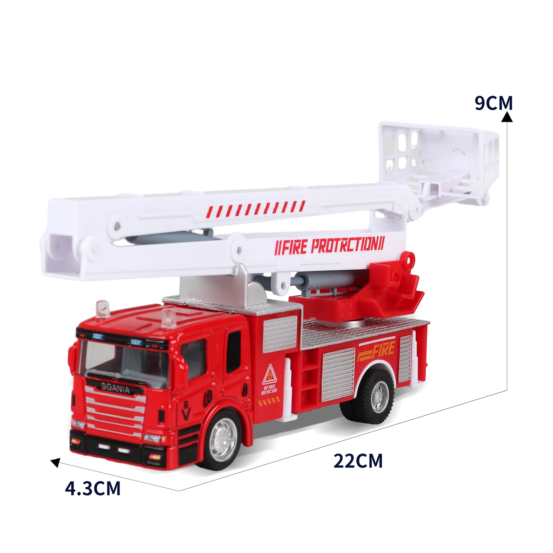 Toy Alloy Fire Truck Die-cast Fire Engine Toy Metal Diecast Truck Model ...