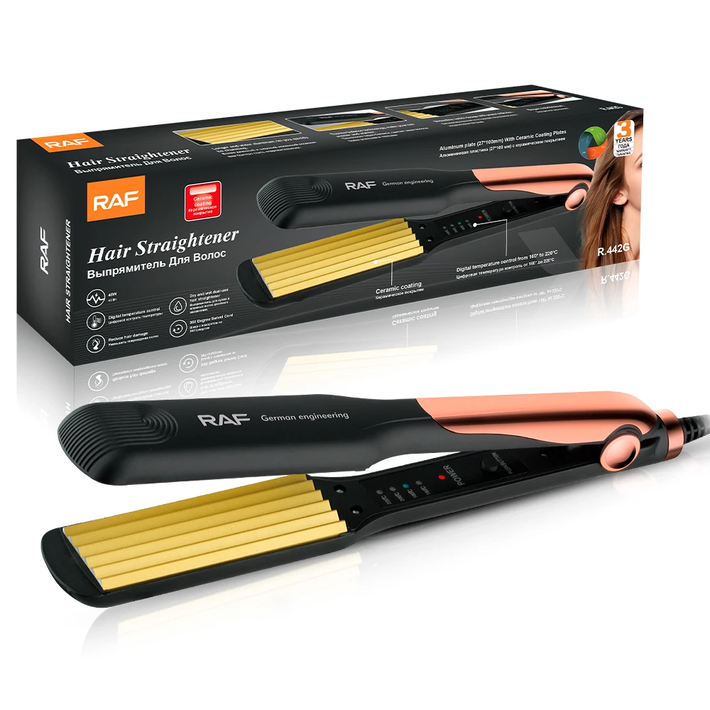 RAF Hair Straightener Dry Wet Dual Use Digital Temperature Control Professional Ceramic Coating Alibaba