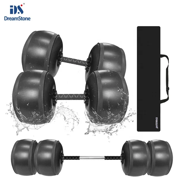 Dreamstone Water Filled Dumbbell Gym 55-60kg Portable Adjustable Weight Arm Muscle Strength Training Home Fitness Dumbbell Sets