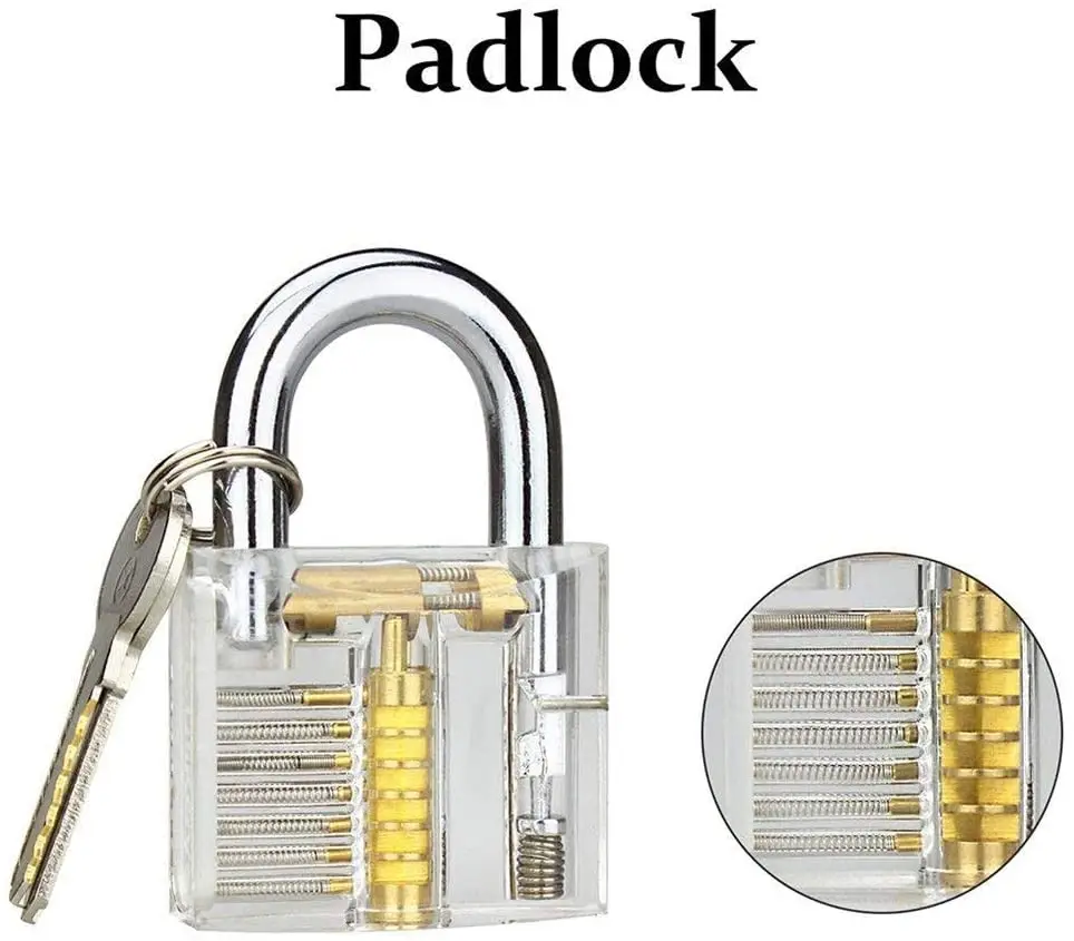 Advanced Technology Cutting Visible Padlock Transparent Zipper Transparent Lock