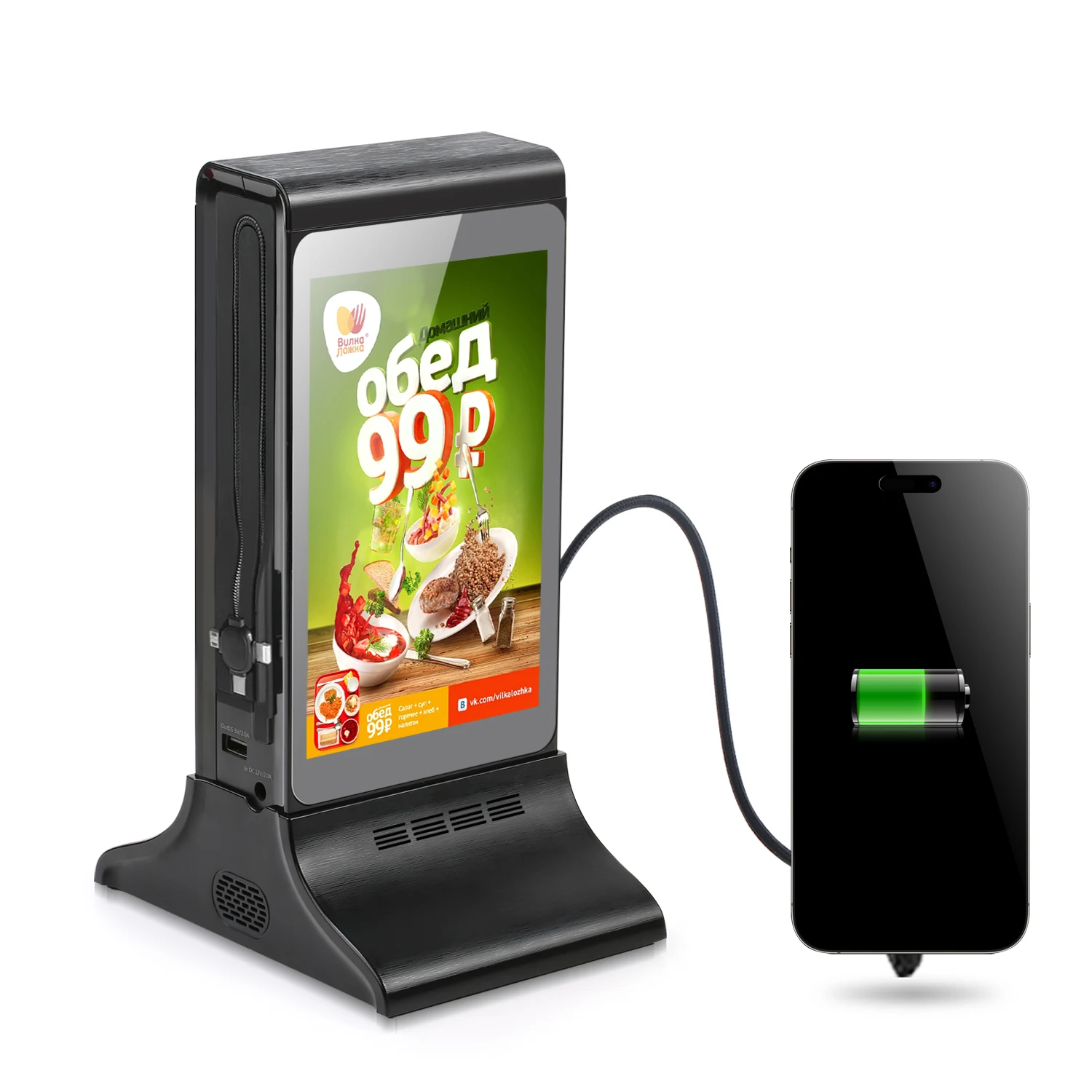 Innovation Patent Android Remotely Control Call Service Digital Menu Player Table Restaurant Tabletop Advertising Display
