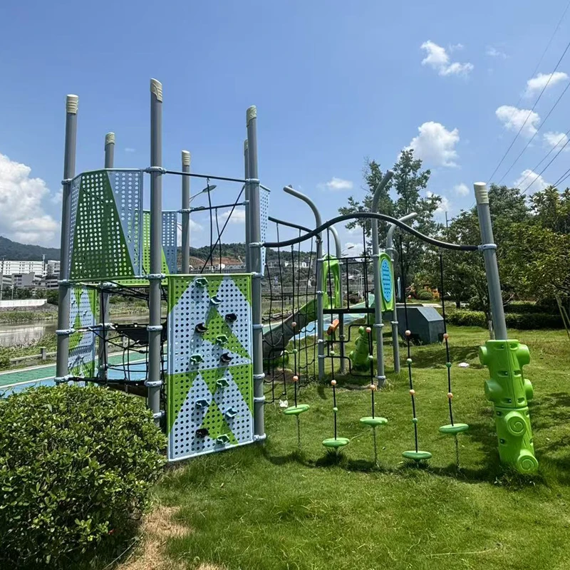 Outdoor Children's Playground Equipment LLDPE Slide Swings Climbing Nets for Park Yard Garden Schools and Sports Venues
