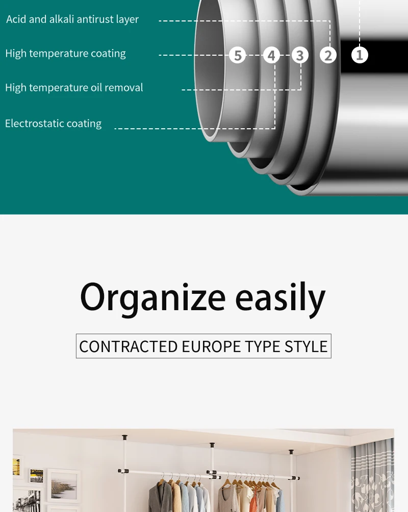 Hot Selling Cloakroom In Japan And South Korea Adjustable Carbon Steel