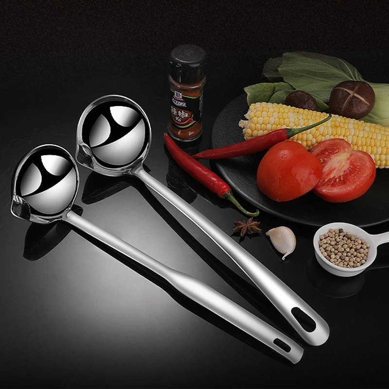 New Kitchen Gadget Separating Oil Soup Spoon Oil Filter Spoon Stainless