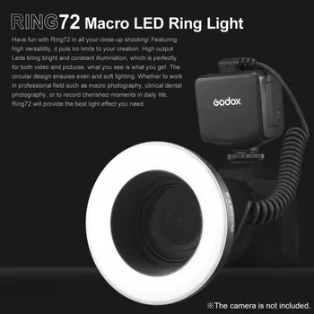 Godox RING72 LED Video Light Professional Photography Fill Light 72PCS LED Adapter Ring for Camera Macro detail image