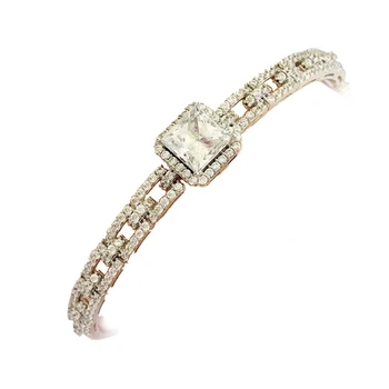 Zhuoyi Jewelry European and American Cross-border Hip-hop tide Card Personality Lady Zircon Elegant Fashion Jewelry Bracelet