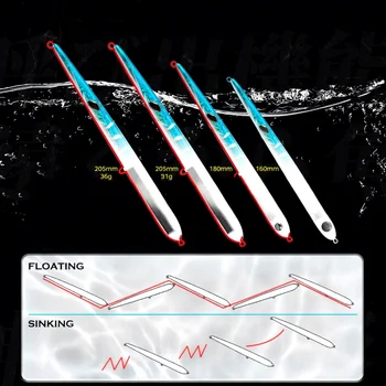 Big Javelin Lure Pencil Bait Artificial Hard Bait Sea Fishing Long-Casting Sinking/Surfacing VMC Hook Integrated – Pencil – view 4