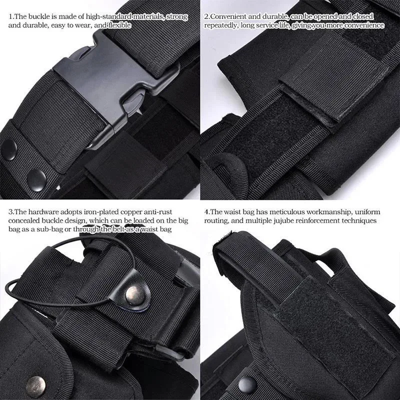 Wholesale Durable Multifunctional Tactical Security Duty Belt Multifunctional Holster Flashlight Pouch Utility Kit Belts