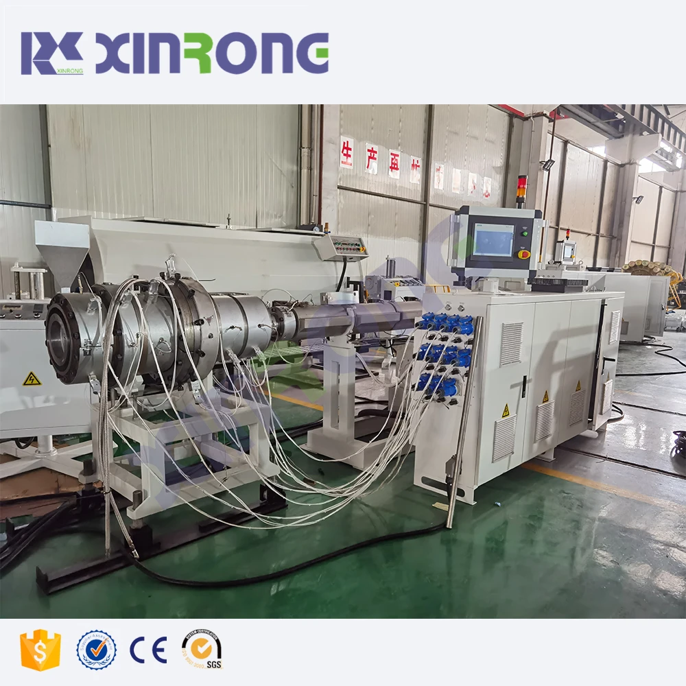 XINRONG HDPE Pipe Manufacturing Machine with Coiler and Laser Printer