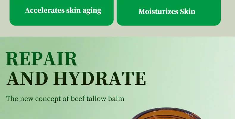 OEM High Quality Beef Tallow Balm Moisturizer Natural Tallow Night Cream for Smooth Skin Custom Logo Hotsale(pic8)