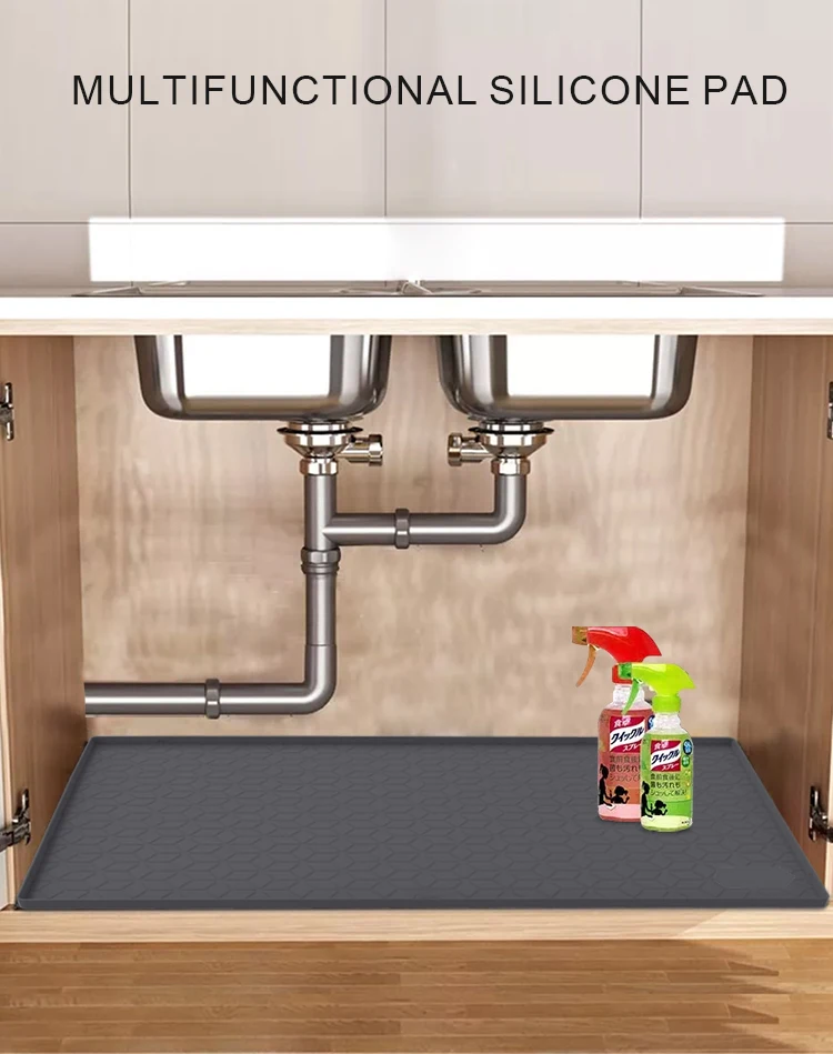 Custom Silicone Kitchen Under The Sink Silicone Mats Waterproof Sink