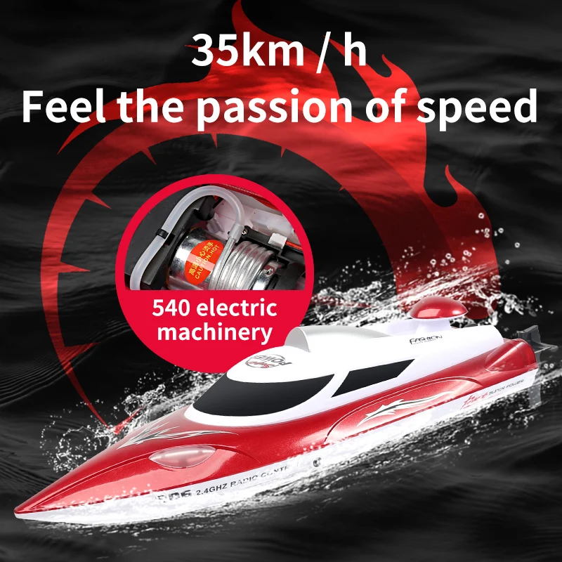 2.4GHz Anti-Interference 35km/h High Speed Racing Waterproof Rc Ship Yacht Scale Model Remote Control Speed Boat